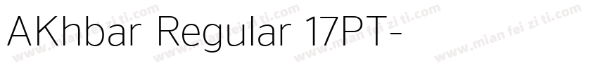 AKhbar Regular 17PT字体转换